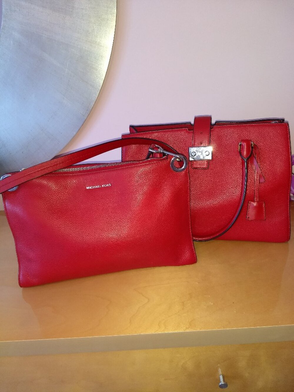 Michael Kors Studio Bond Large Pebbled Leather Satchel #044